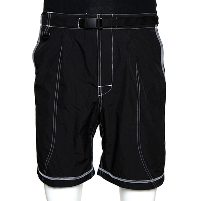 Pre-owned John Elliott Black High Shrunk Nylon Mountain Shorts S