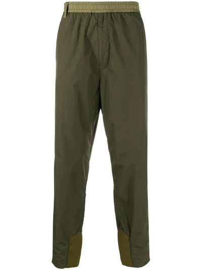 White Mountaineering Tapered Track Trousers In Green