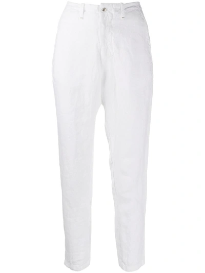 Transit Cropped Tapered Trousers In White