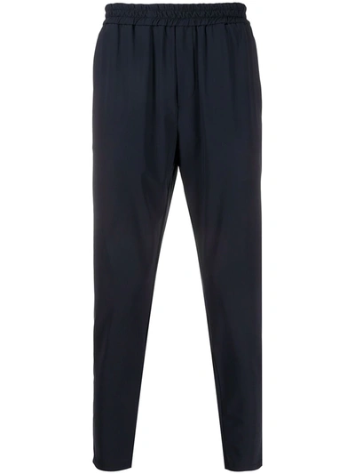 Hydrogen Elasticated-waistband Tapered Trousers In Blue