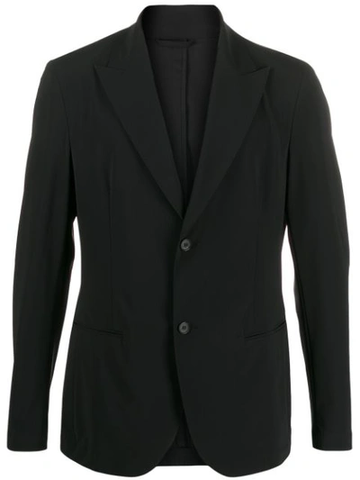 Hydrogen Single-breasted Peak-lapel Jacket In Black