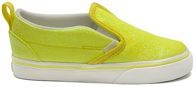 Pre-owned Vans  Slip-on V Neon Glitter Yellow (td) In Yellow/true White