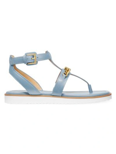 Michael Kors Women s Farrow Leather Thong Sandals In Pale Blue