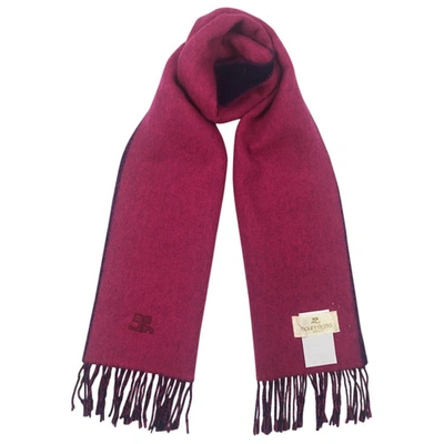Pre-owned Courrèges Wool Scarf In Pink