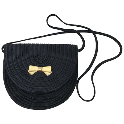 Pre-owned Nina Ricci Silk Crossbody Bag In Black