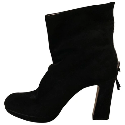 Pre-owned Miu Miu Ankle Boots In Black