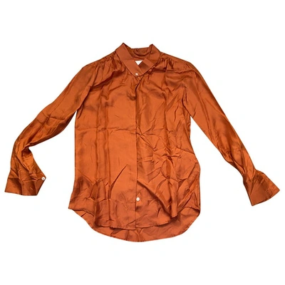 Pre-owned Mauro Grifoni Silk Blouse In Orange