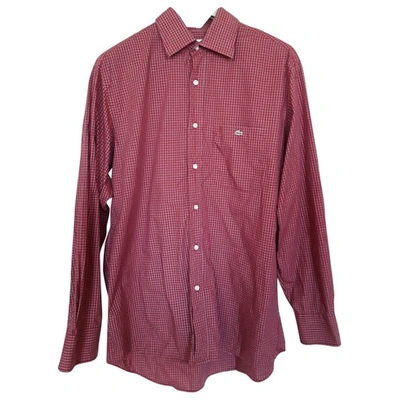 Pre-owned Lacoste Shirt In Burgundy