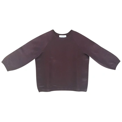 Pre-owned Valentino Silk Sweatshirt In Burgundy