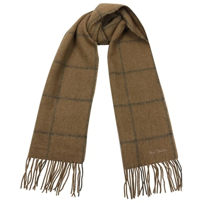 Pre-owned Paul Smith Cashmere Scarf & Pocket Square In Brown