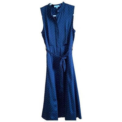 Pre-owned Equipment Blue Silk Dress