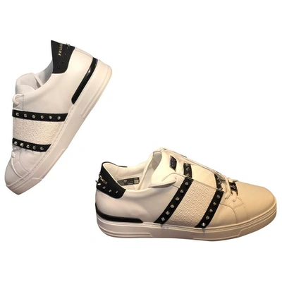 Pre-owned Philipp Plein Lo-top Leather Low Trainers In White