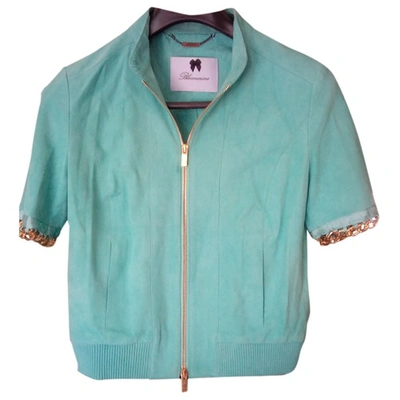 Pre-owned Blumarine Short Waistcoat In Turquoise