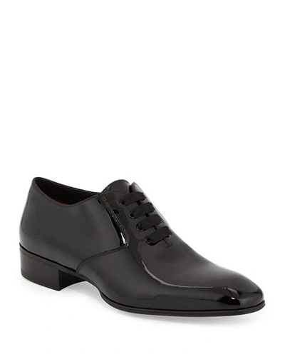 Tom Ford Gianni Patent Leather Lace-up Shoe, Black