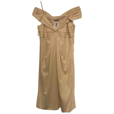 Pre-owned Moschino Cheap And Chic Dress In Gold