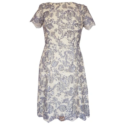 Pre-owned Tory Burch Lace Mid-length Dress In Ecru