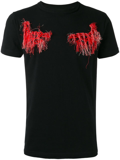 Off-white Frayed Patch T-shirt | ModeSens