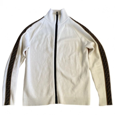 Pre-owned Fendi Wool Jacket In White