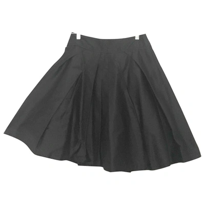 Pre-owned Tara Jarmon Black Silk Skirt