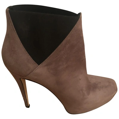 Pre-owned Brian Atwood Boots In Grey