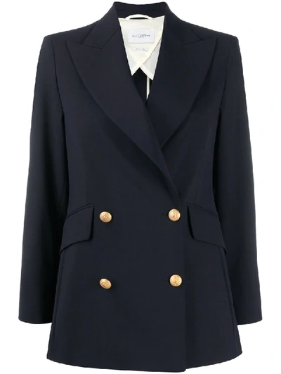 Ballantyne Double Breasted Blazer In Dark Blue Colour