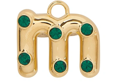 Marc Jacobs The Bubbly M Charm In Gold Color