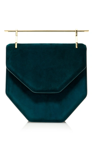 M2malletier Amor Fati Painted Leather Satchel Bag In Green