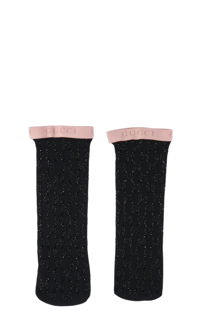 Gucci Gg Crystals Socks In Black