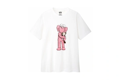Pre-owned Kaws X Uniqlo Pink Bff Tee (us Sizing) White
