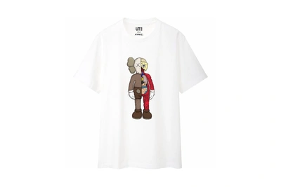 Pre-owned Kaws X Uniqlo Flayed Tee (us Sizing) White