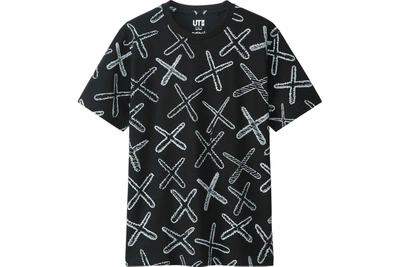 Pre-owned Kaws  X Uniqlo All Over X Tee Black