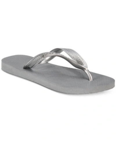 Havaianas Women's Top Tiras Flip-flops Women's Shoes In Steel Grey
