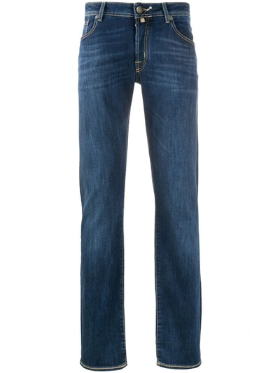 Jacob Cohen Logo-patch Slim Jeans In Blue
