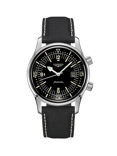 Longines Legend Diver Watch, 42mm In Black/silver