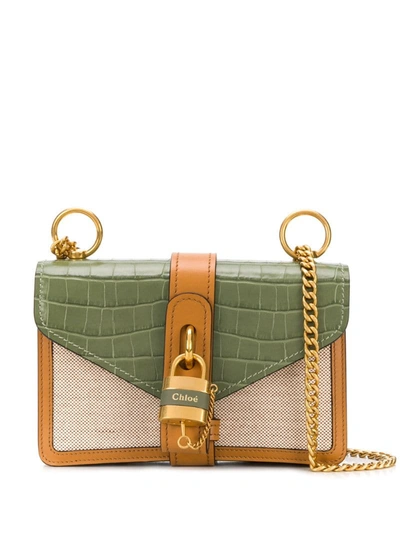 Chloé Aby Chain Shoulder Bag In Green