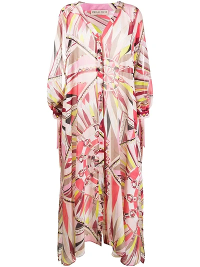 Emilio Pucci Bes Print Beach Dress In Multicolour