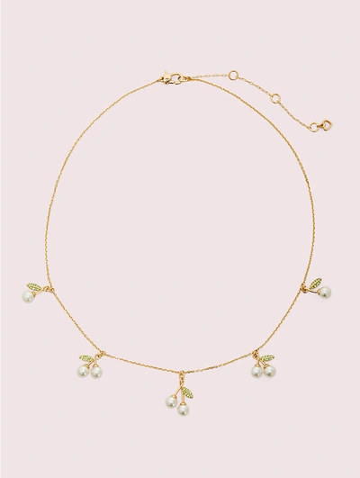 Kate Spade Cherie Cherry Scatter Necklace In Cream Multi