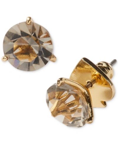 Kate Spade Crystal 3-prong Stud Earrings In Charcoal