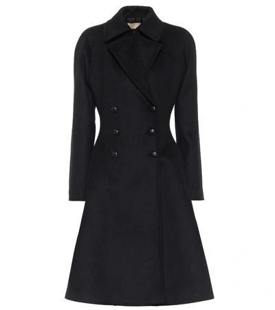 Alaïa Double-breasted Wool-gabardine Coat In Black