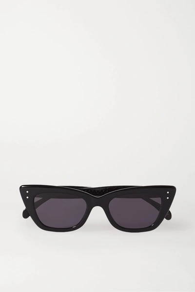 Alaïa Cat-eye Studded Acetate Sunglasses In Black