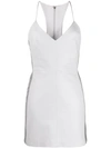 Manokhi Miya Contrast Panel Fitted Dress In White