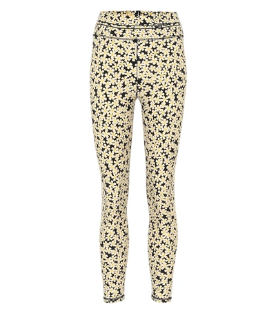 Adam Selman Sport High-rise Daisy-print Stretch-woven Leggings In Multicoloured