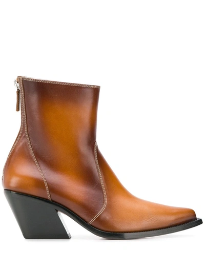 Givenchy Western-style Ankle Boots In Neutrals