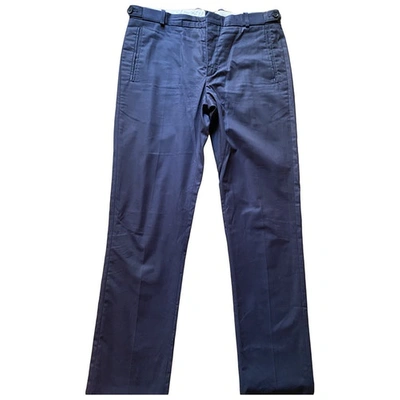 Pre-owned Sandro Trousers In Navy