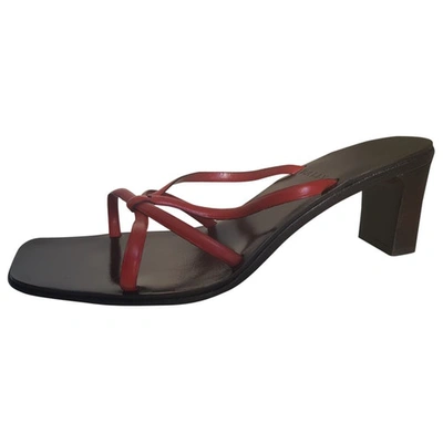 Pre-owned Bally Leather Sandal In Red