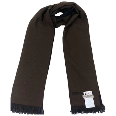 Pre-owned Dolce & Gabbana Wool Scarf In Brown