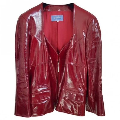 Pre-owned Mugler Leather Jacket In Red