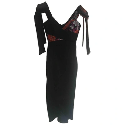 Pre-owned Masterpeace Silk Mid-length Dress In Black