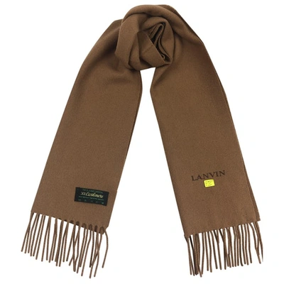Pre-owned Lanvin Wool Scarf & Pocket Square In Brown