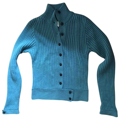 Pre-owned Claudie Pierlot Wool Cardigan In Blue